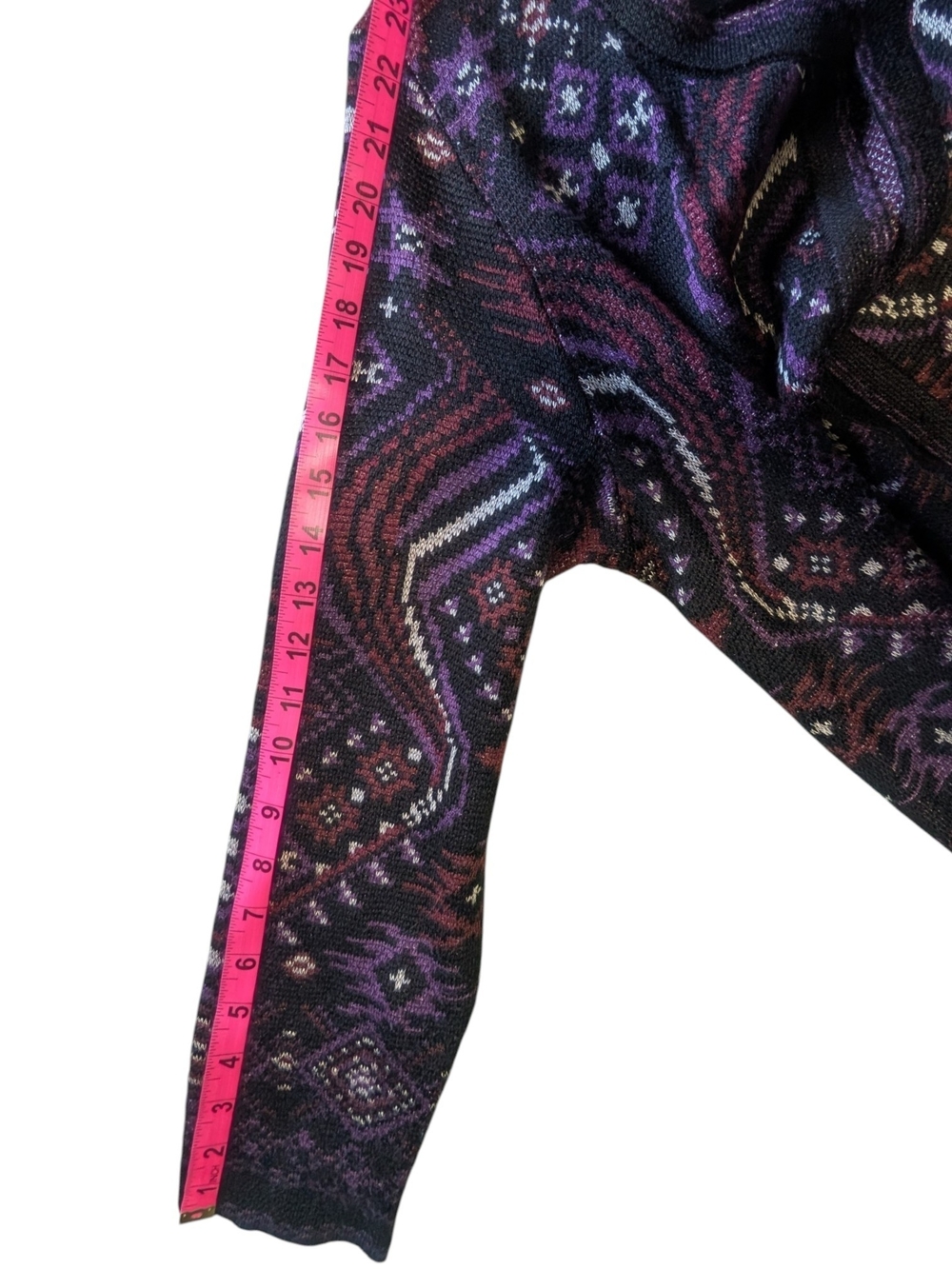 Roz & Ali Open Front Boho Knit Cardigan XL - Picture 6 of 9